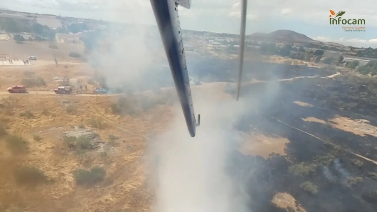 Declarado un incendio forestal en Sonseca (Toledo) en nivel 1 por afección de humo a infraestructuras