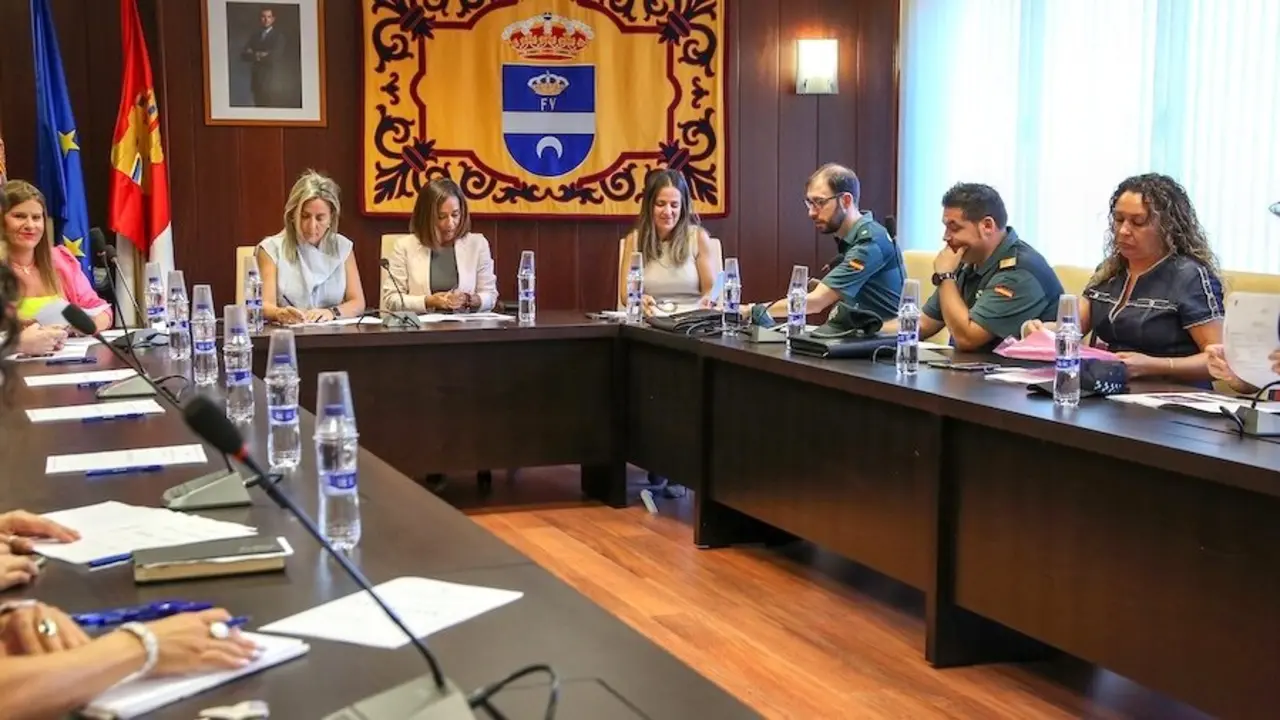 La delegada del Gobierno en Castilla-La Mancha, Milagros Tolón, ha presidido la reunión de la Junta de Seguridad Local de Olías del Rey (Toledo)