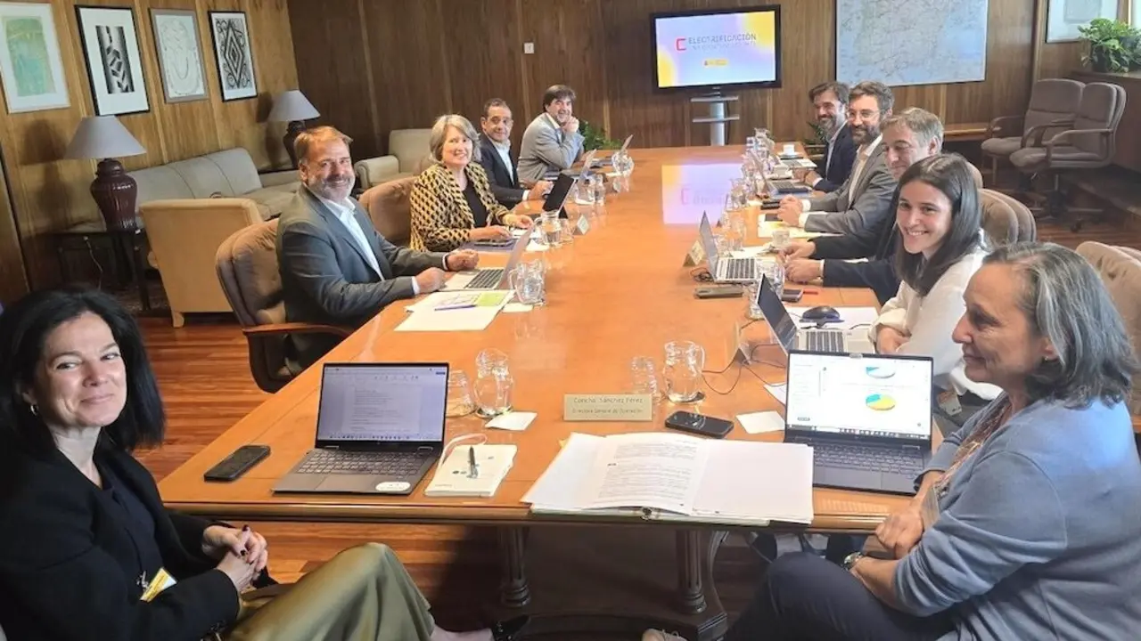 El secretario de Estado de Energía, Joan Groizard, durante la reunión con la consejera de Desarrollo Sostenible de Castilla- La Mancha, Mercedes Gómez