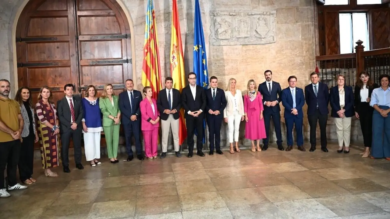 La consejera de Economía, Empresas y Empleo de Castilla-La Mancha, Patricia Franco, asiste al Pleno del Consejo Interterritorial de Internacionalización que se ha celebrado, de manera itinerante, en Valencia, en el Palacio de la Generalitat.