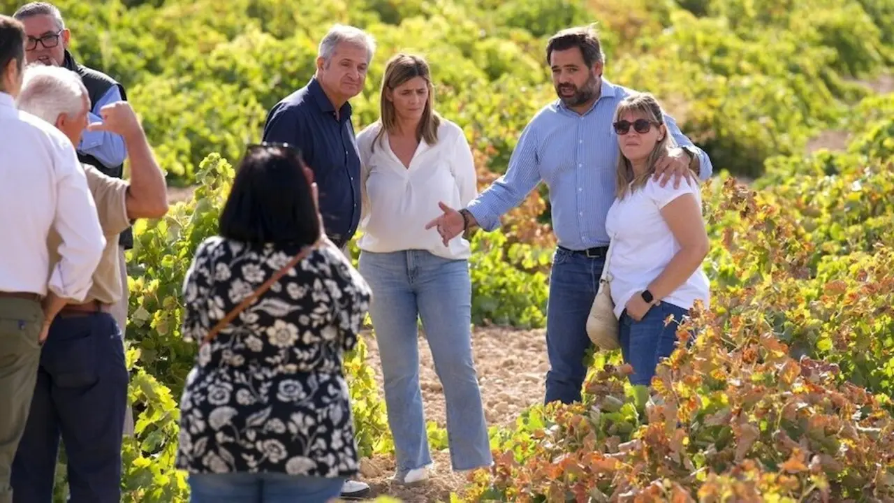 El presidente del PP en Castilla-La Mancha, Paco Núñez, este viernes en Corral de Almaguer (Toledo)