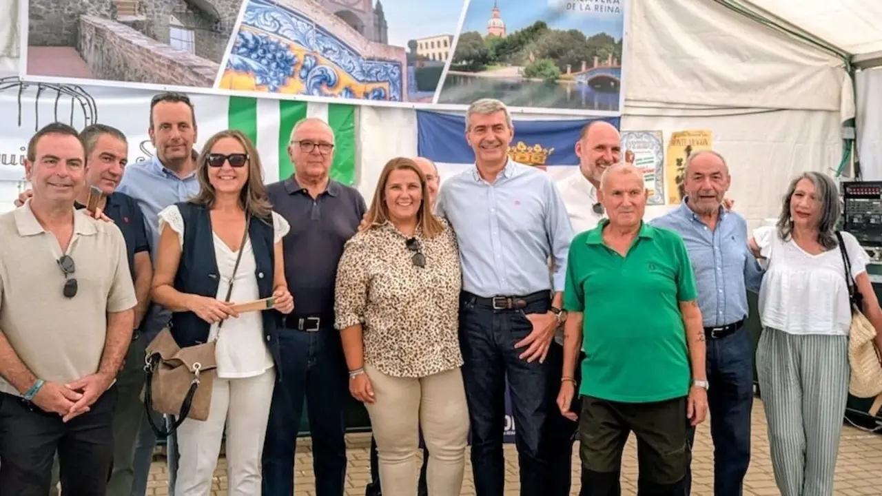 El secretario general del PSOE de la provincia de Toledo, Álvaro Gutiérrez, este sábado en la caseta de Ferias de los socialistas de Talavera de la Reina (Toledo)