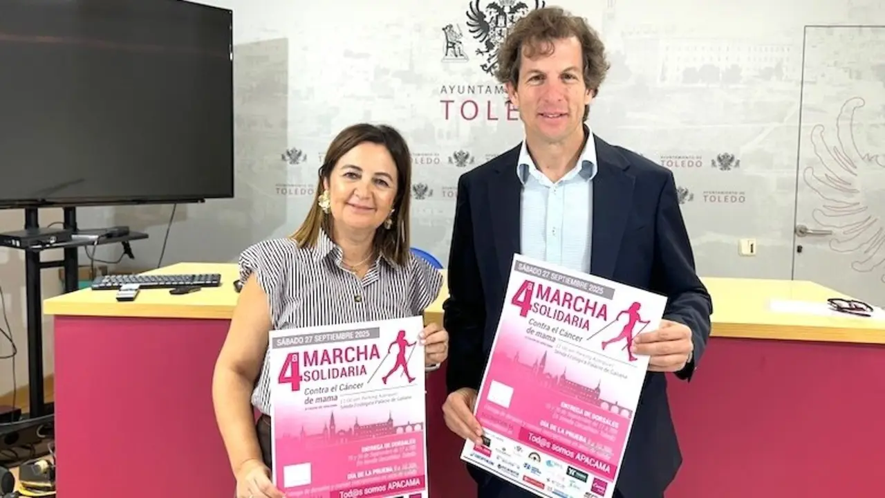 Toledo visibiliza el cáncer de mama en una marcha nórdica solidaria este sábado