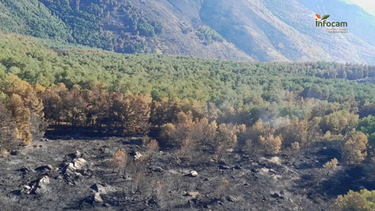 El incendio del Pico del Lobo podría darse por controlado en las próximas horas