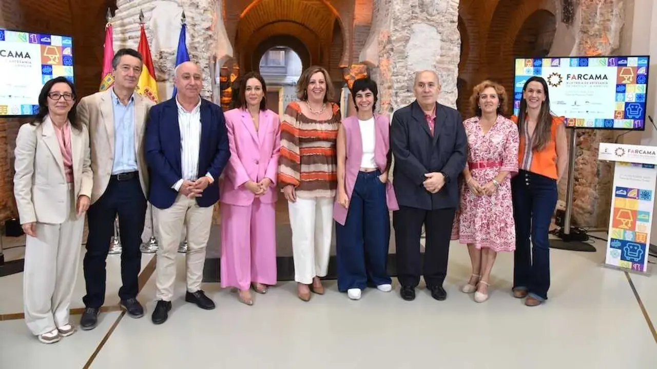 La consejera de Economía, Empresas y Empleo, Patricia Franco, ha presentado en la Mezquita de Tornerías de Toledo, la programación y las novedades de la XLIV edición de la Feria de Artesanía de Castilla-La Mancha, FARCAMA