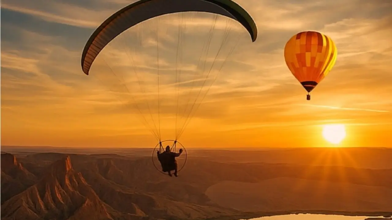 Denuncian la celebración de un evento de vuelos en paramotor en las Barrancas de Burujón (Toledo)