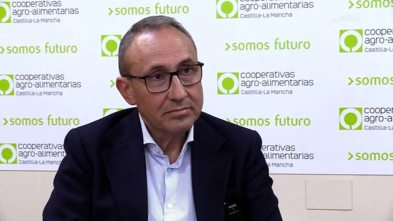 El director general de Cooperativas Agro-Alimentarias de Castilla-La Mancha, Juan Miguel del Real, en un momento de la entrevista