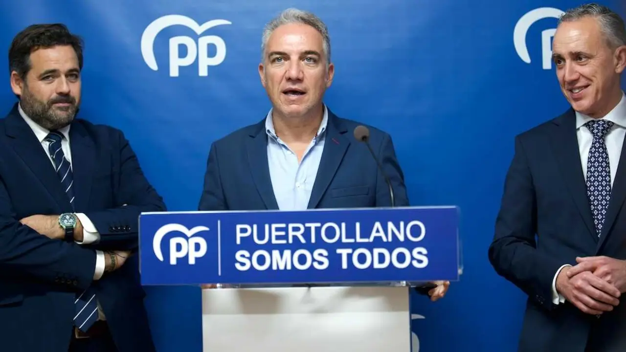 Encuentro entre el presidente del PP de Castilla-La Mancha, Paco Núñez; el vicesecretario nacional del partido, Elías Bendodo; y el alcalde de Puertollano (Ciudad Real), Miguel Ángel Ruiz, con la Asociación de Trabajadores Autónomos