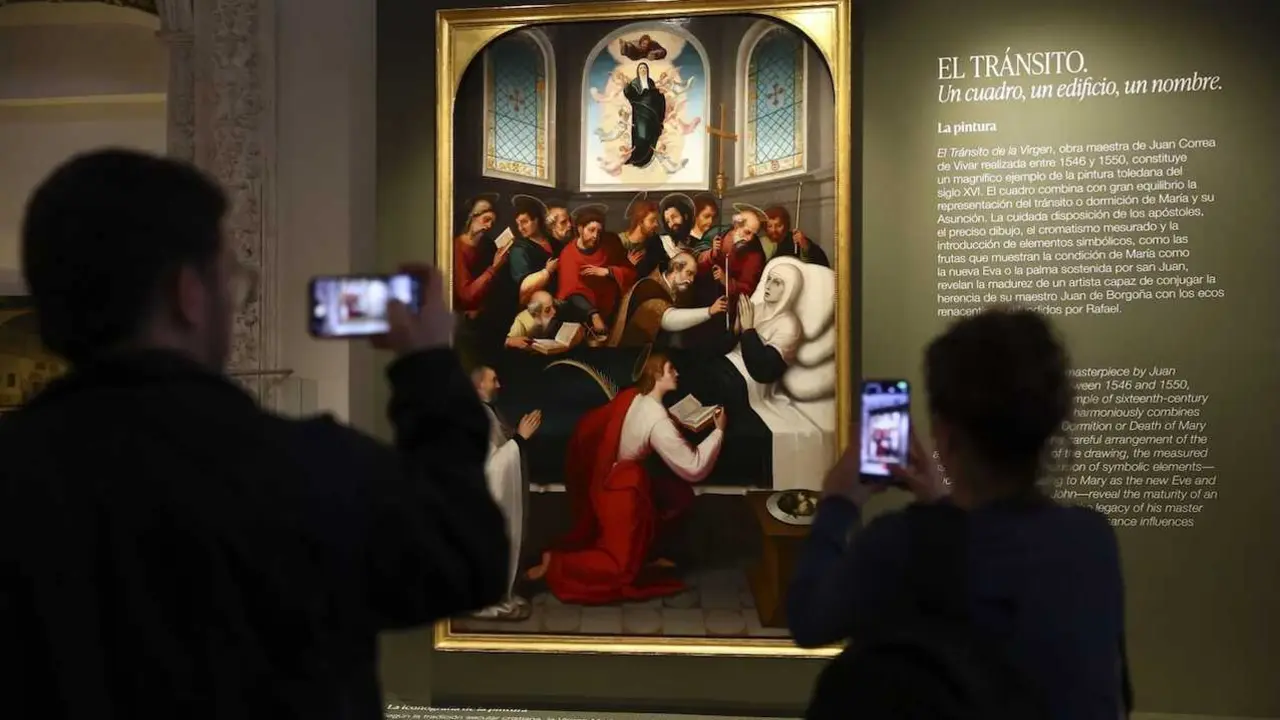 'El Tránsito de la Virgen' vuelve a su origen en el Museo Sefardí de Toledo hasta febrero - EFE/Ismael Herrero