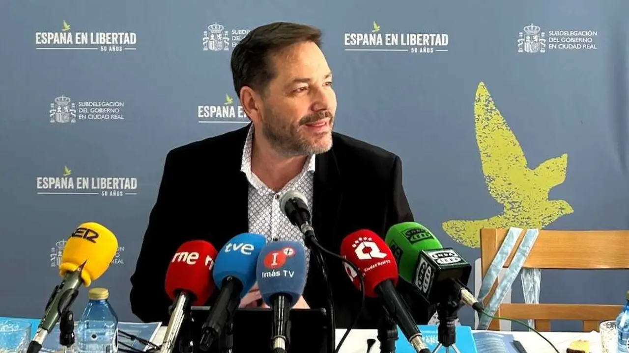 El subdelegado del Gobierno en la provincia de Ciudad Real, David Broceño, durante la presentación del programa de actividades