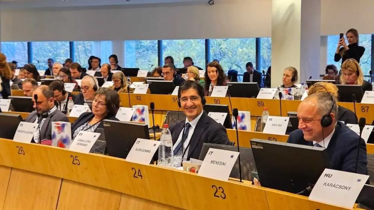 El vicepresidente segundo del Gobierno de Castilla-La Mancha, José Manuel Caballero, este miércoles en la Comisión de Recursos Naturales del Comité Europeo de las Regiones