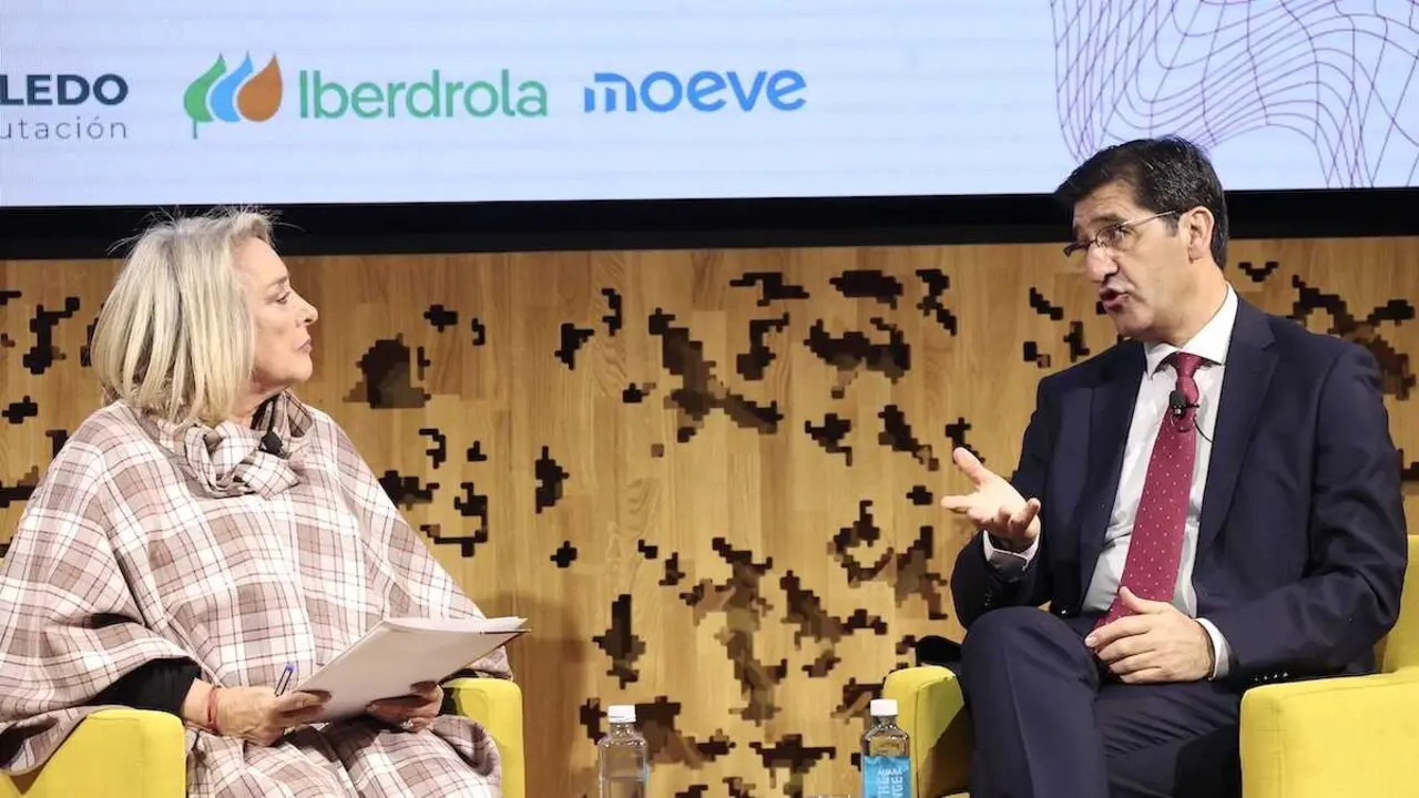 El vicepresidente segundo del Gobierno de Castilla-La Mancha, José Manuel Caballero, en su intervención en el II Foro de la Asociación Club Conecta 'Castilla-La Mancha, una mirada de futuro'