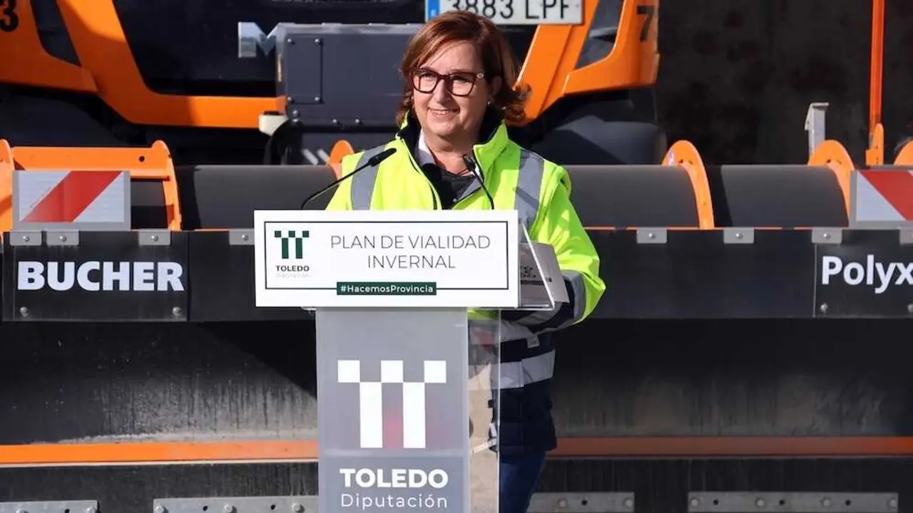 La presidenta de la Diputación de Toledo, Concepción Cedillo, ha presentado el Plan de Vialidad Invernal en la provincia