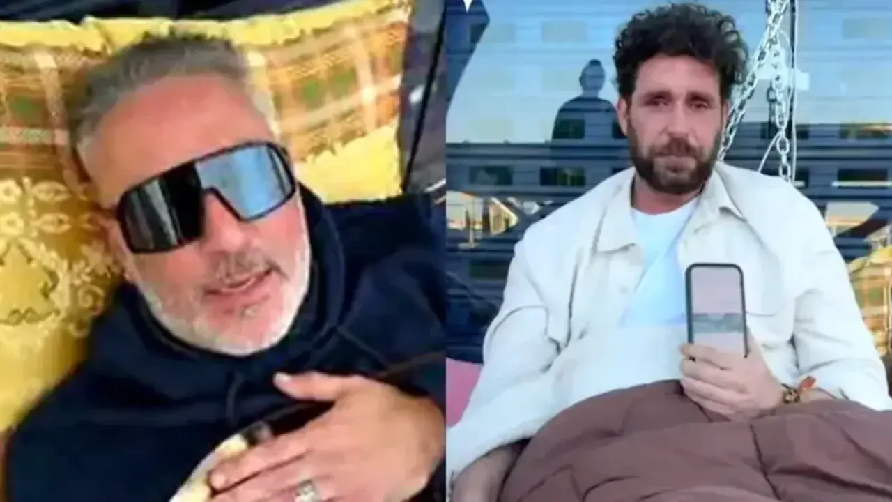 En las imágenes Kiko Hernández y su marido Fran Antón tirados y encadenados a las puertas de su local en Melilla