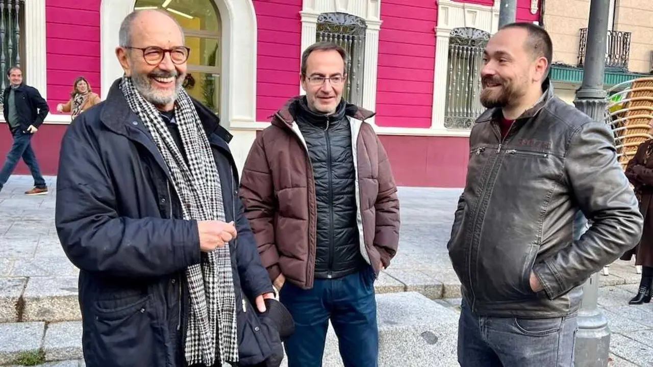 El actor Miguel Rell&aacute;n rueda en Puertollano (Ciudad Real) el anuncio promocional del festival 'La ma&ntilde;ana m&aacute;s corta'