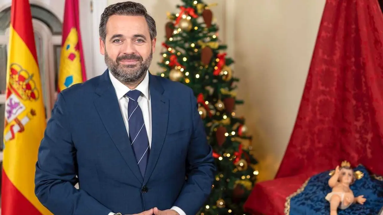 El presidente del PP de Castilla-La Mancha, Paco N&uacute;&ntilde;ez, durante su mensaje de Navidad