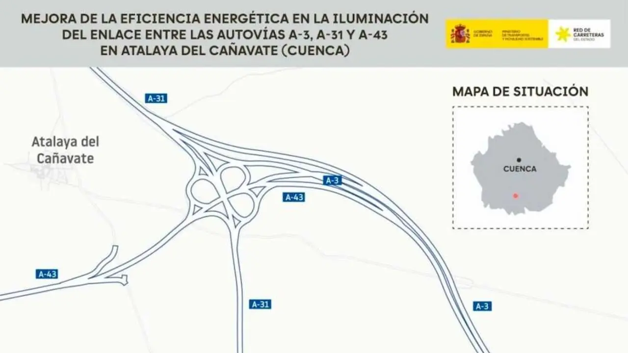 Transportes licita 1,13 millones para mejorar la iluminaci&oacute;n del nudo Atalaya
