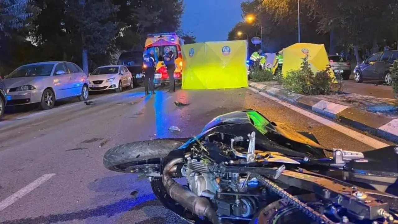 accidente de tr&aacute;fico, moto, motorista, atropello,