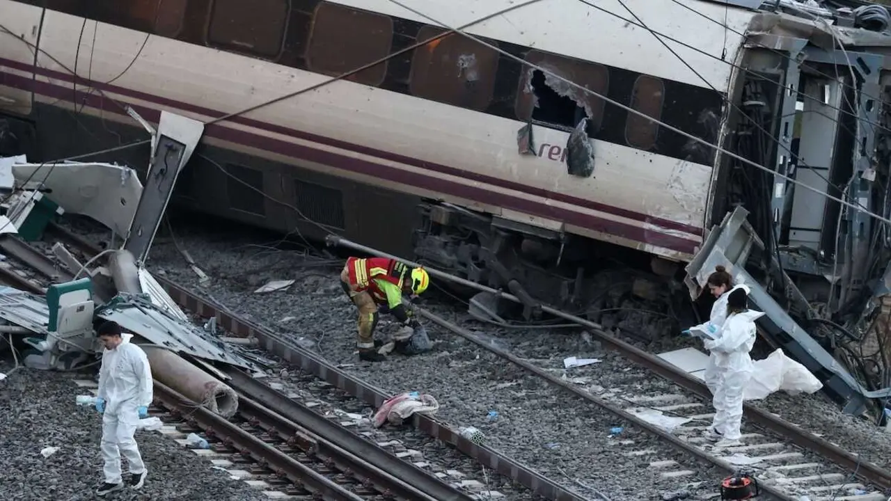 Imagen de uno de los trenes afectados en el tr&aacute;gico accidente ferroviario de Adamuz (C&oacute;rdoba)