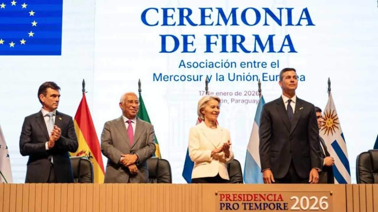Firma del acuerdo de libre comercio UE-Mercosur en Asunci&oacute;n (Paraguay)
