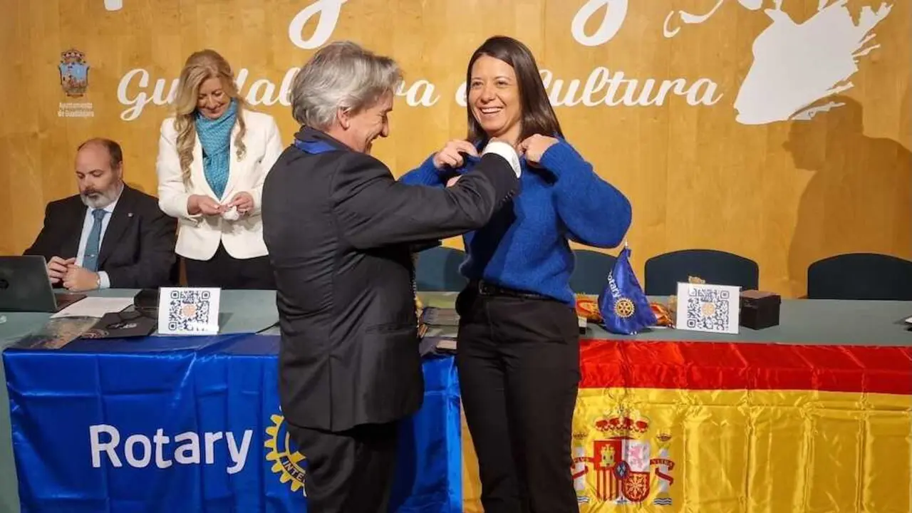 La consejera de Bienestar Social, B&aacute;rbara Garc&iacute;a Torijano, durante la presentaci&oacute;n del Club Rotary Guadalajara