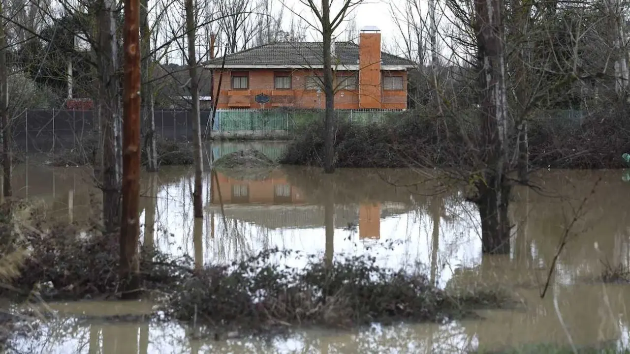 Vista de la crecida del rio Alberche que ha inundado urbanizaciones de Escalona (Toledo) - EFE/Ismael Herrero