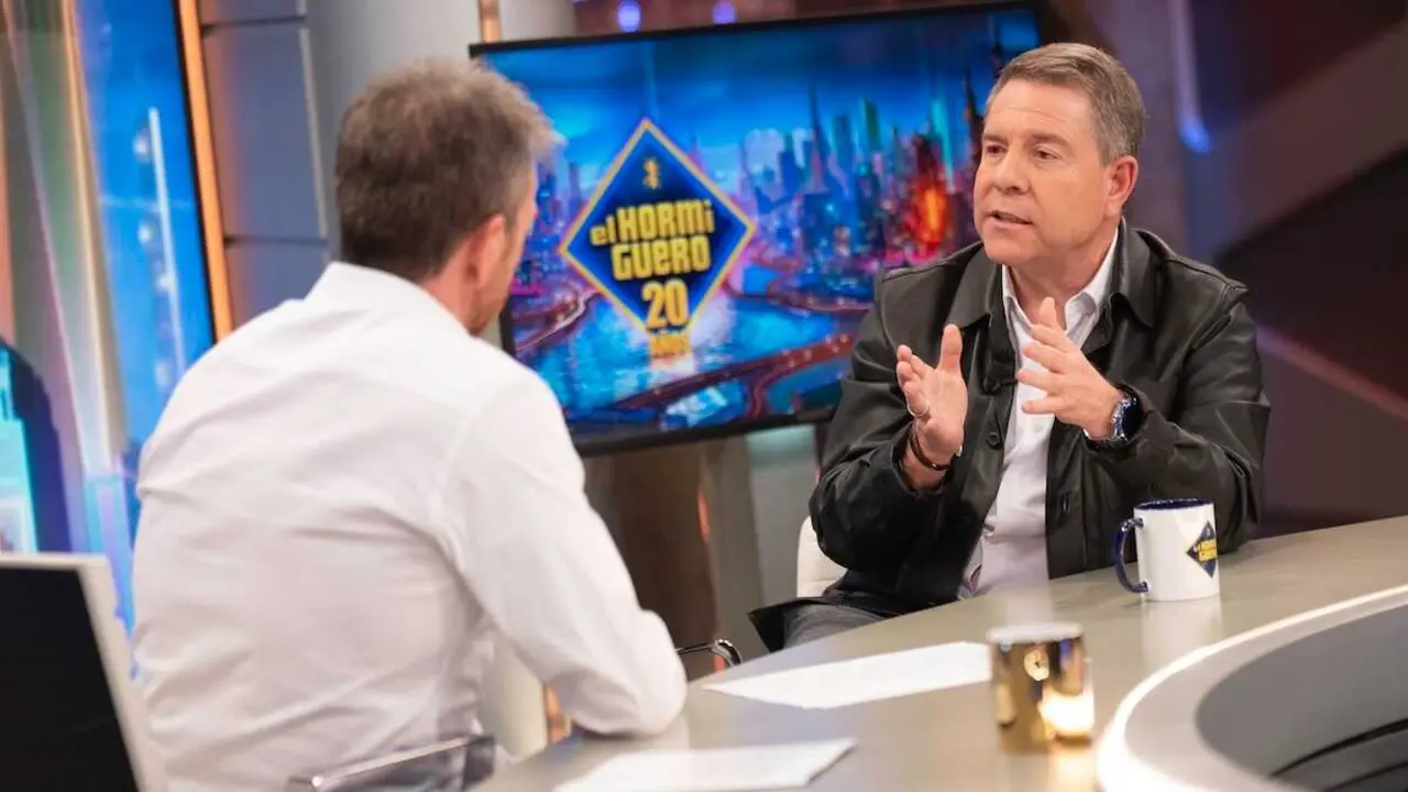 El presidente de Castilla-La Mancha, Emiliano Garc&iacute;a-Page, durante su entrevista este mi&eacute;rcoles en 'El Hormiguero'