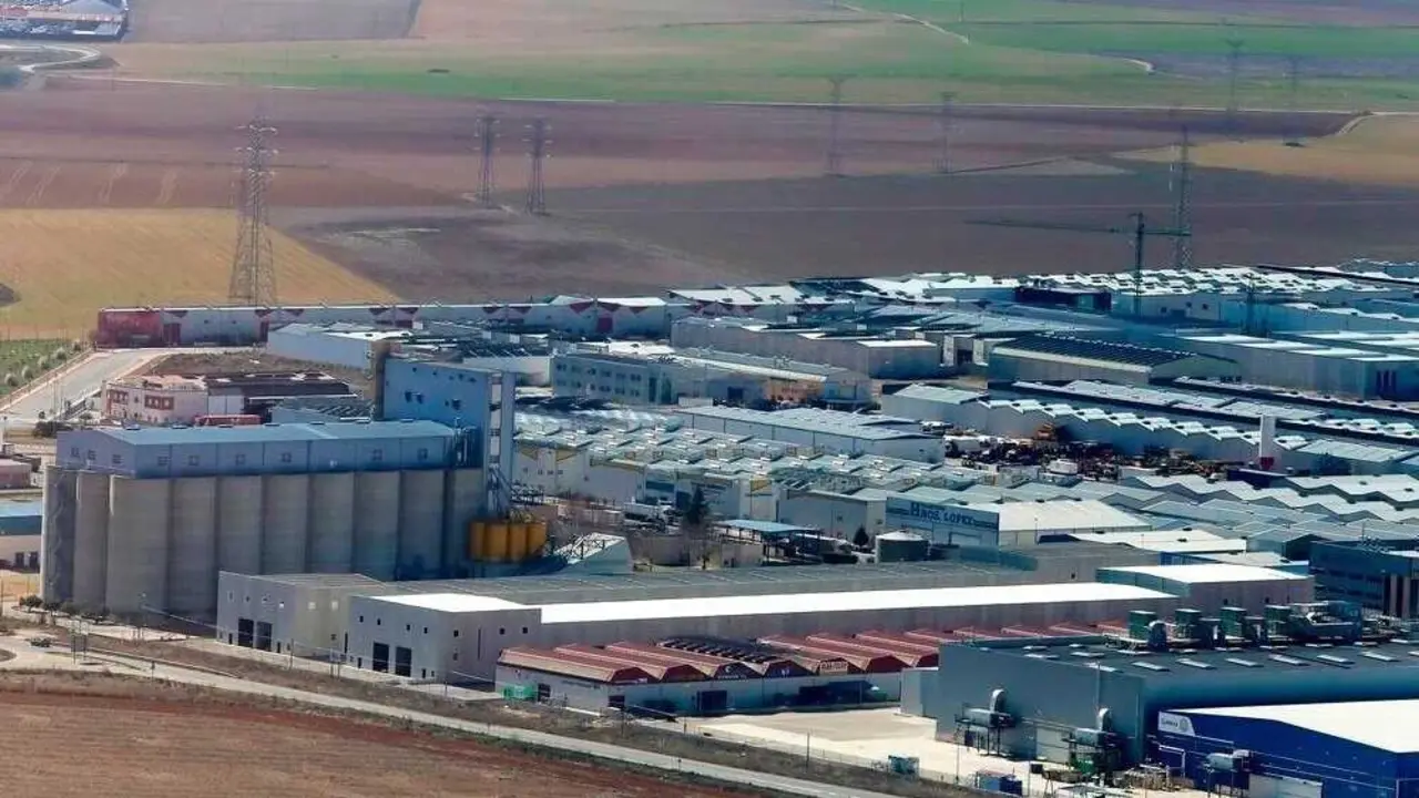 En la imagen de archivo vista a&eacute;rea del Pol&iacute;gono Industrial Romica de Albacete - Fotograf&iacute;a: A.P.