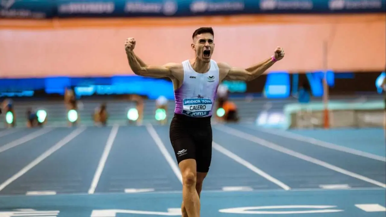 Alberto Calero logra la plata nacional en 60 metros en Valencia - Fotograf&iacute;a: Juan Antonio Fern&aacute;ndez
