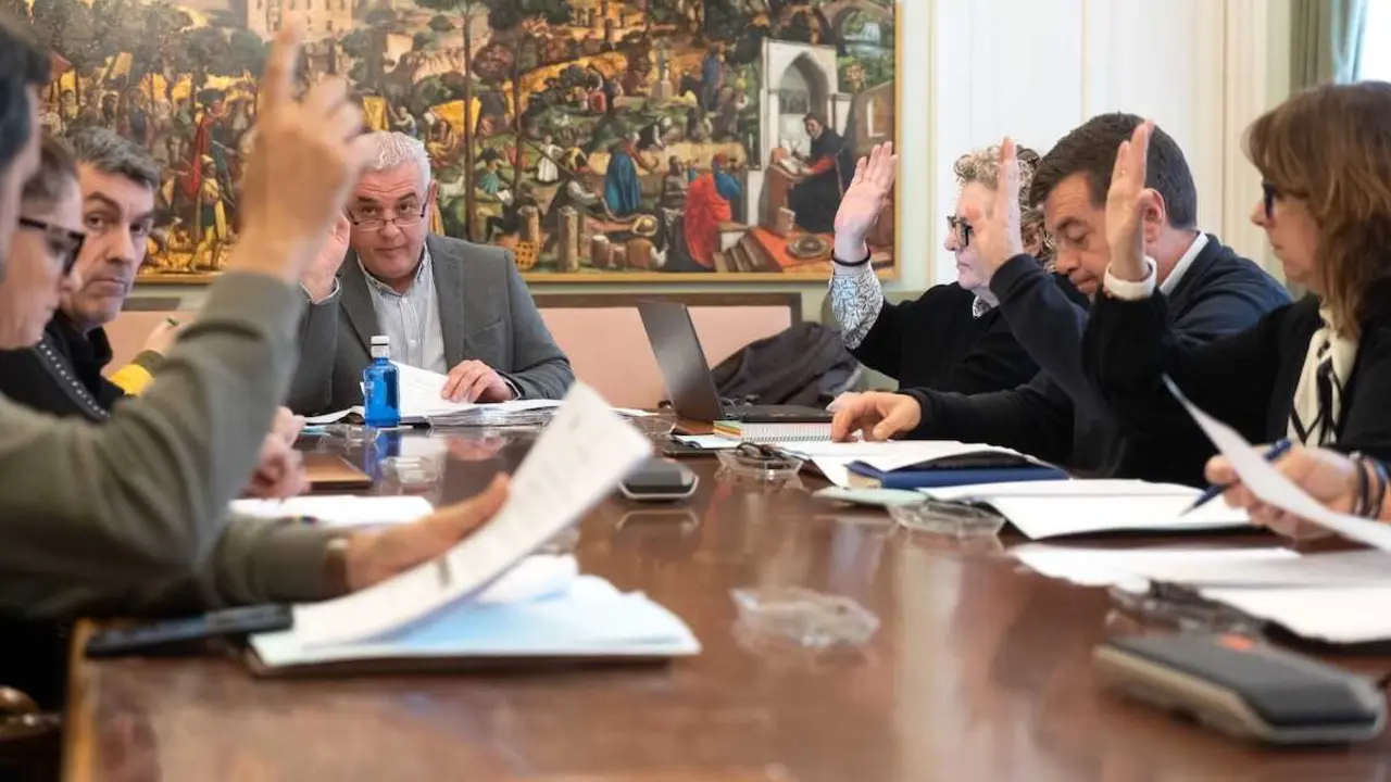 En la imagen un instante de la reuni&oacute;n de la Junta de Gobierno de la Diputaci&oacute;n de Guadalajara