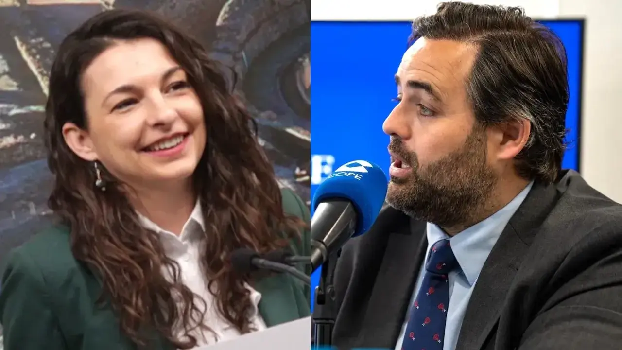 La diputada regional del PSOE, Paloma Jim&eacute;nez; y el presidente del PP de Castilla-La Mancha, Paco N&uacute;&ntilde;ez, este viernes en sendas comparecencias