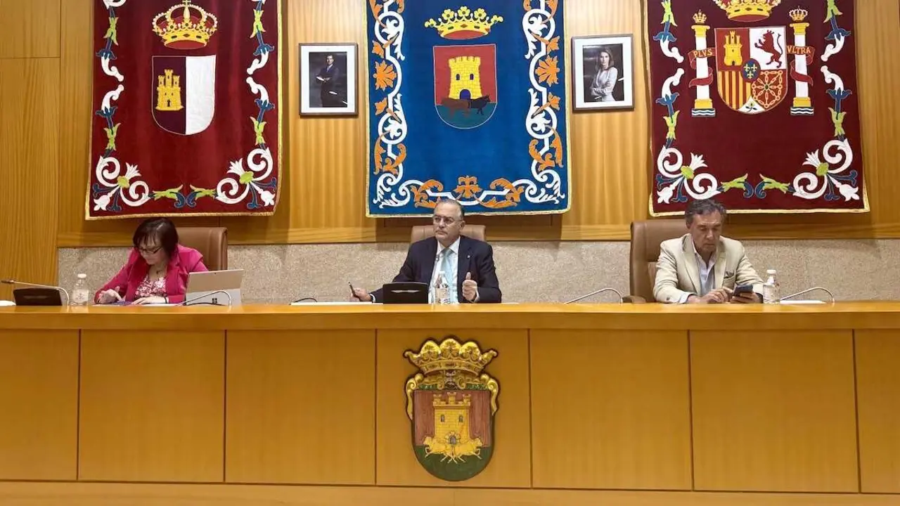 En la imagen un instante del Pleno del Ayuntamiento de Talavera de la Reina (Toledo) celebrado este viernes