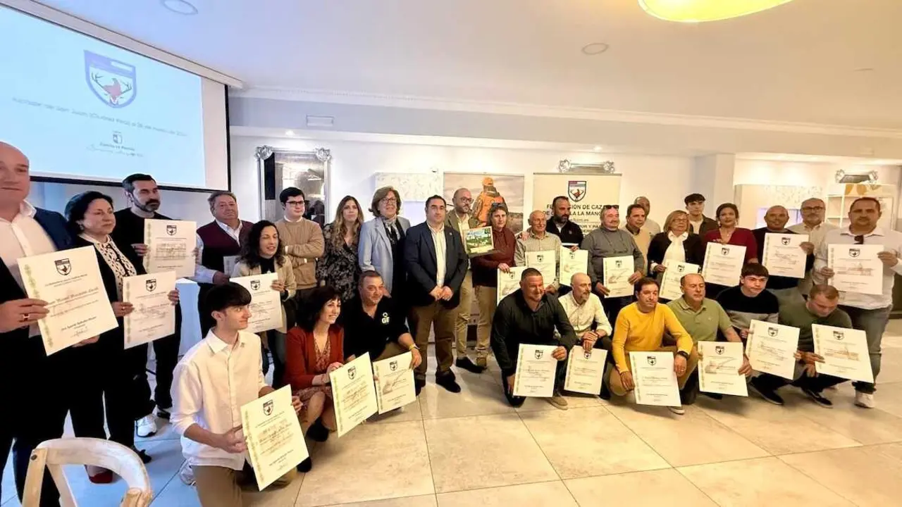 Alc&aacute;zar de San Juan (Ciudad Real) re&uacute;ne a la caza regional y premia a sus mejores deportistas