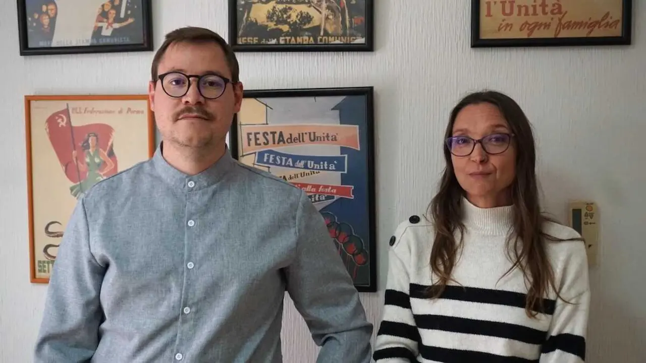 Pedro Mellado y Gema Hernández durante la comparecencia ante los medios este jueves