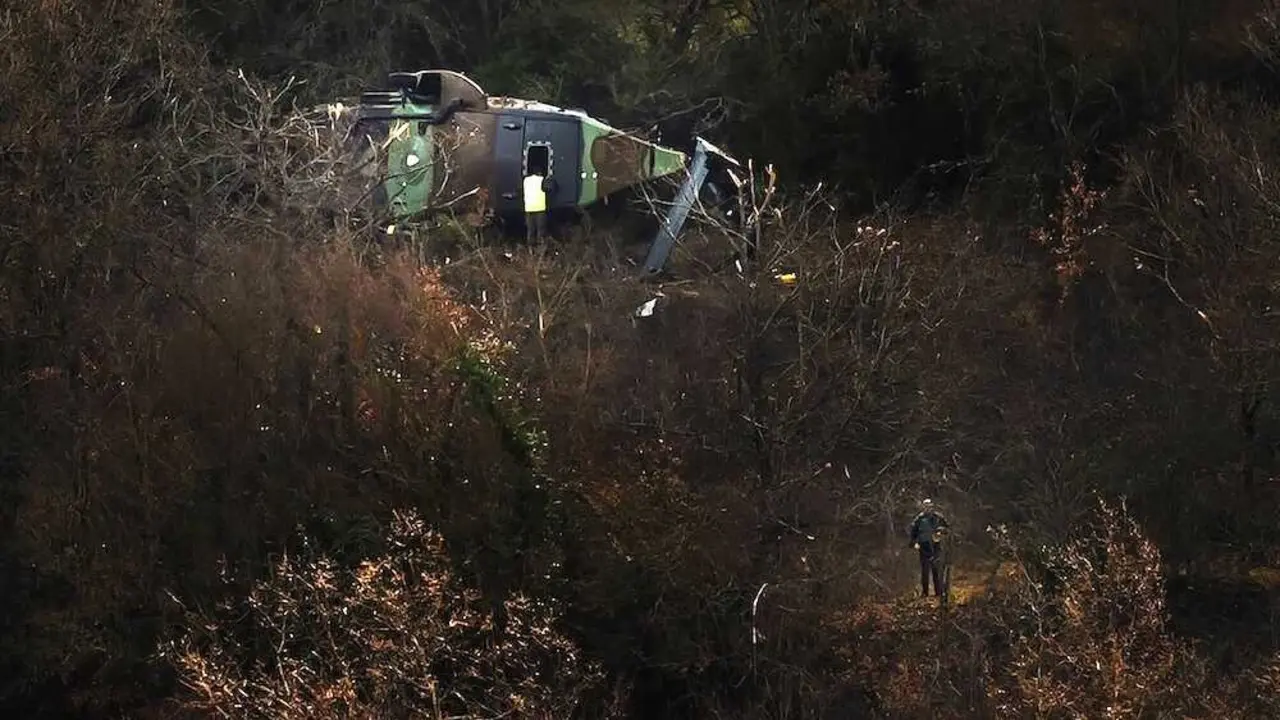 Imagen de archivo de un accidente con un helic&oacute;ptero implicado