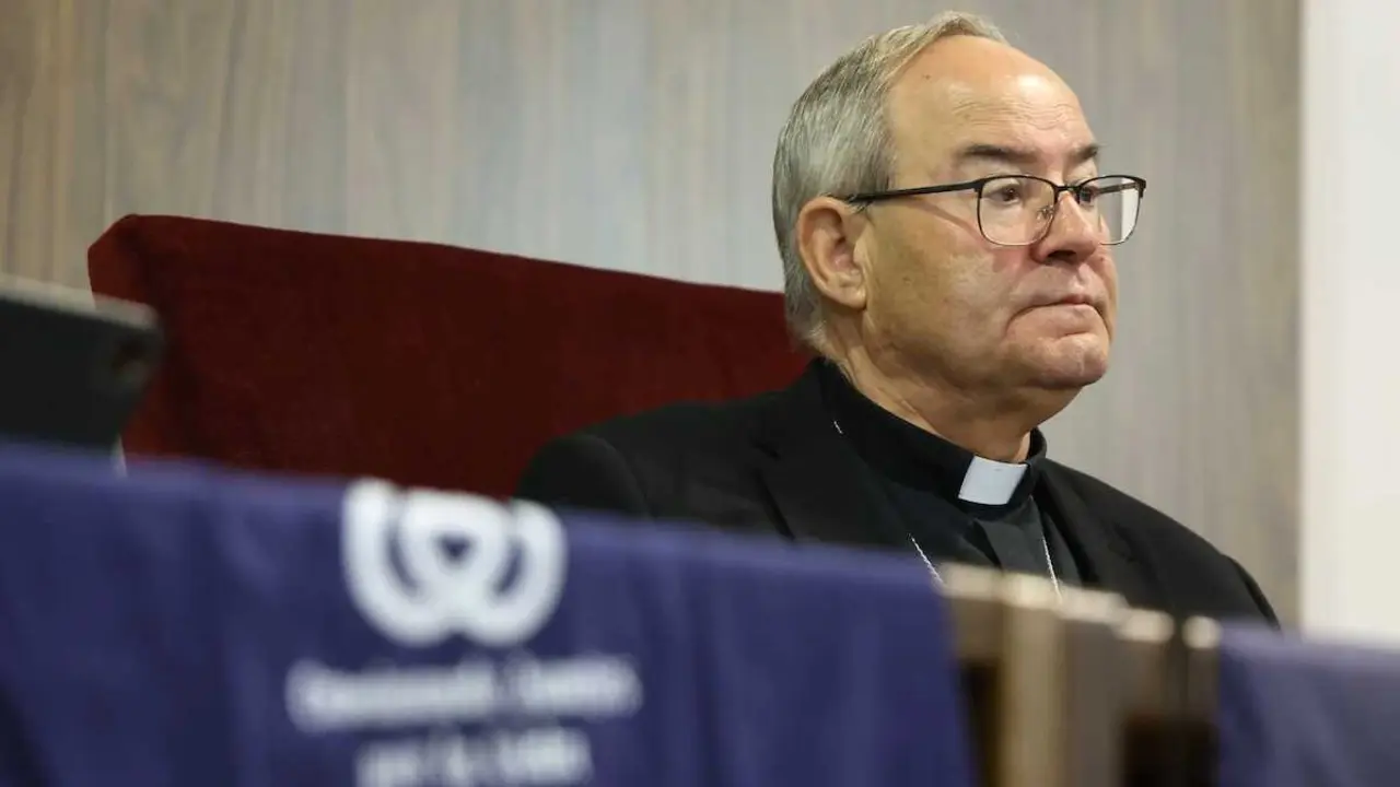 El arzobispo de Toledo, Francisco Cerro Chaves, en rueda de prensa - EFE/Ismael Herrero