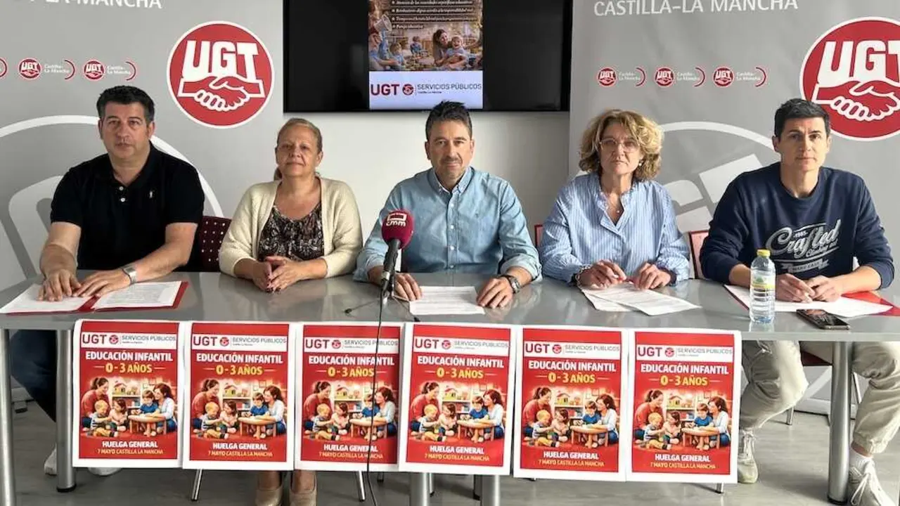 UGT convoca huelga en escuelas infantiles de Castilla-La Mancha el 7 de mayo