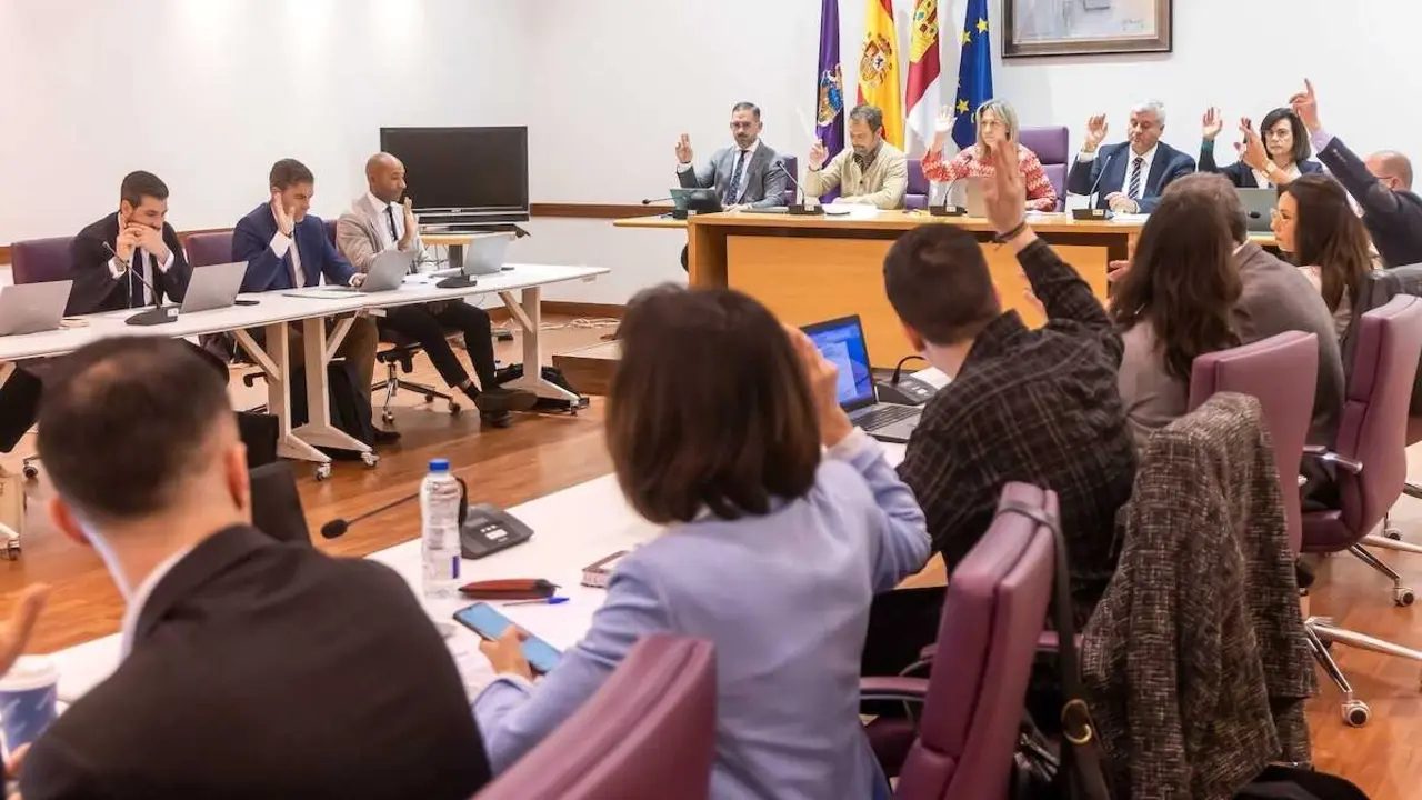 En la imagen un instante del pleno del Ayuntamiento de Guadalajara celebrado este viernes