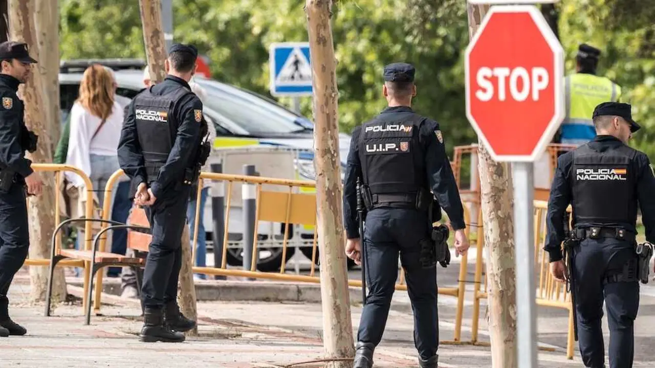 Varios agentes de la UIP de Polic&iacute;a Nacional en una intervenci&oacute;n por una okupaci&oacute;n de una vivienda