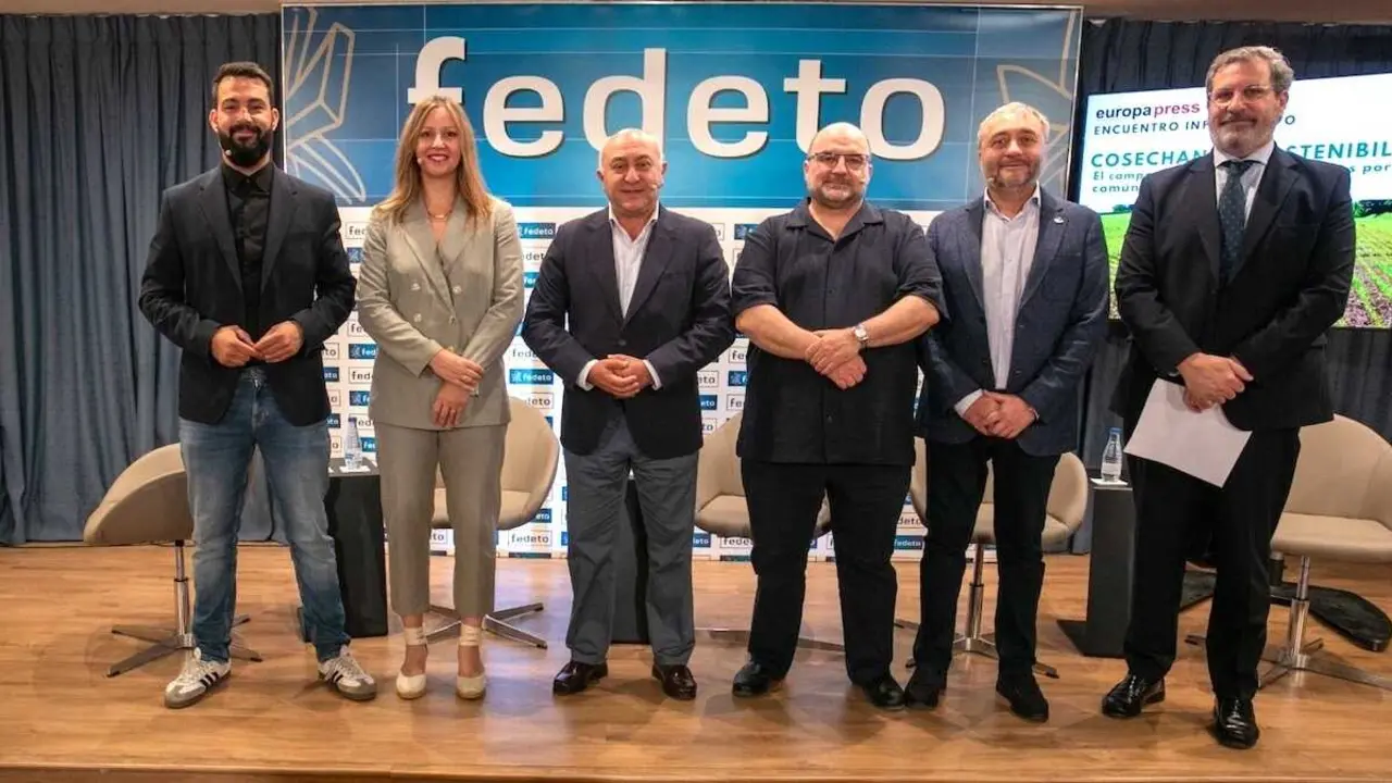 Encuentro informativo organizado por Europa Press 'Cosechando sostenibilidad' celebrado en la sede de Fedeto en Toledo.