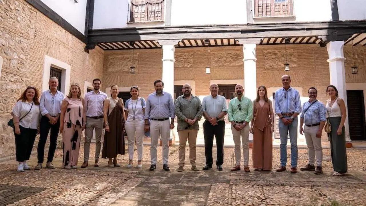 Dirigentes del PP de Castilla-La Mancha este domingo en la localidad toledana de Yepes
