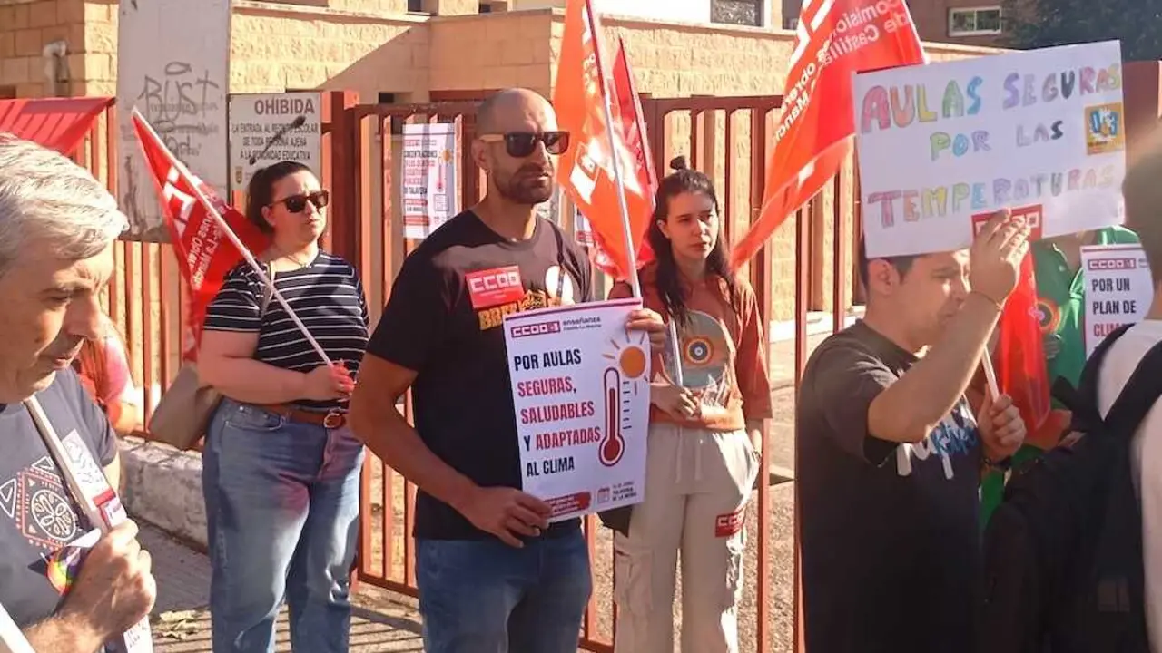 Protestas en Talavera por aulas a 33 grados que rozan lo ilegal