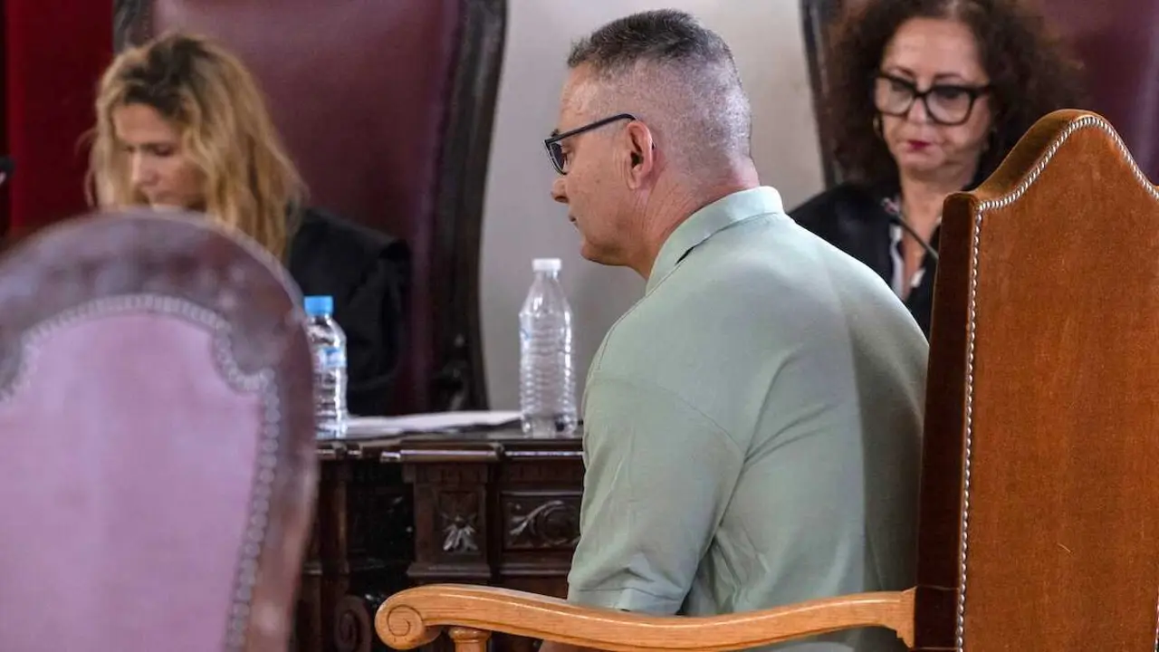 El acusado de matar a su exmujer, que estaba embarazada y cuyo feto tambi&eacute;n muri&oacute;, en diciembre de 2022 en Escalona (Toledo)y para quien la Fiscal&iacute;a pide 33 a&ntilde;os de c&aacute;rcel, durante el juicio con jurado popular que se sigue contra &eacute;l en la Audiencia Provincial de Toledo - EFE/&Aacute;ngeles Visd&oacute;mine