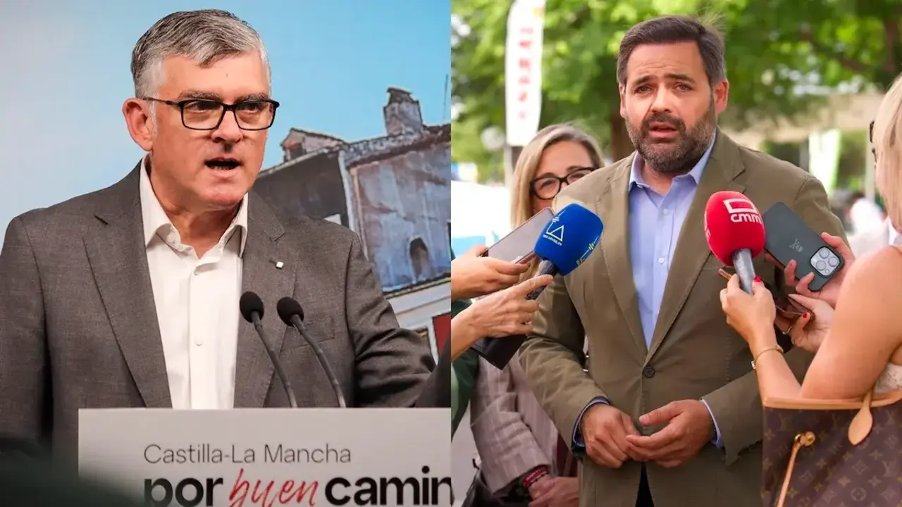 El presidente del PSOE en las Cortes de Castilla-La Mancha, &Aacute;ngel Tom&aacute;s Godoy; y el presidente regional del PP, Paco N&uacute;&ntilde;ez