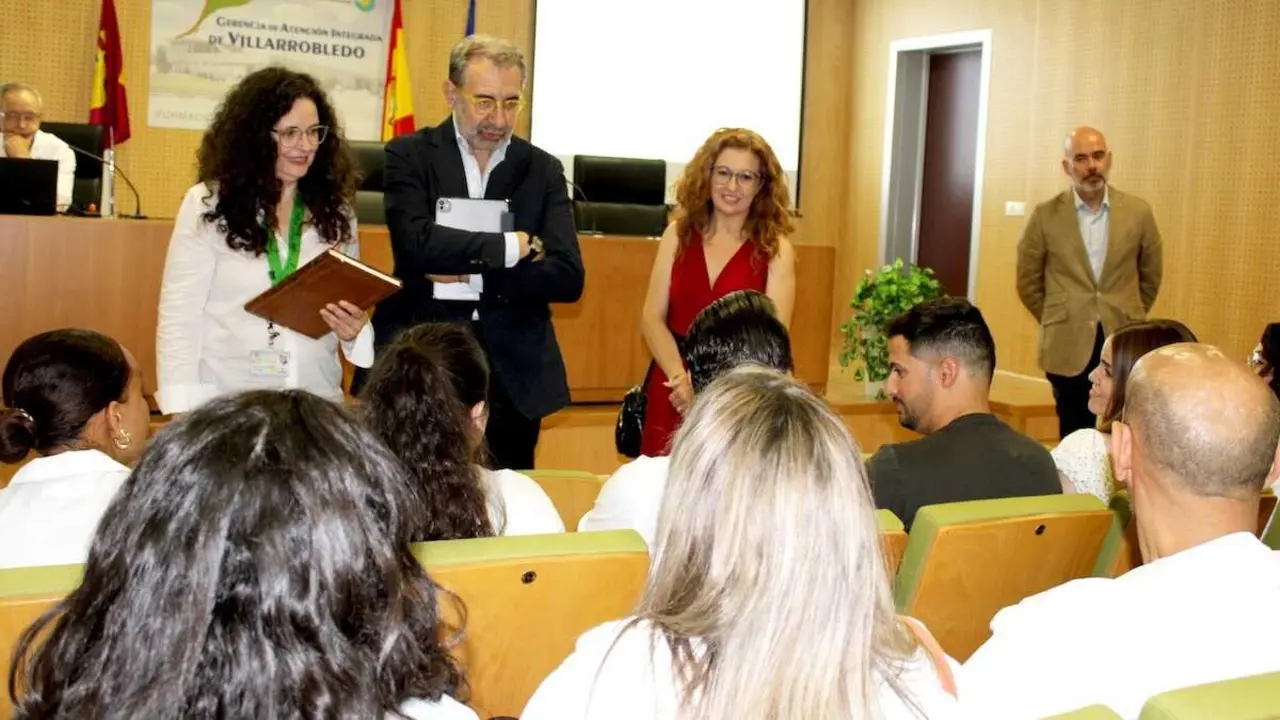 El consejero de Sanidad de Castilla-La Mancha, Jes&uacute;s Fern&aacute;ndez Sanz, durante la visita que ha realizado al Hospital de Villarrobledo (Albacete).