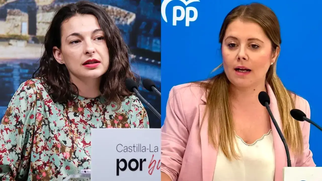 Las diputadas regionales Paloma Jim&eacute;nez (PSOE) e Itziar Asenjo (PP), este mi&eacute;rcoles en sendas ruedas de prensa en Toledo