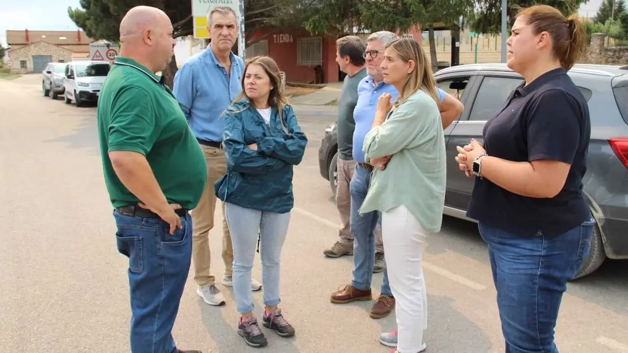 La secretaria general del PP de Castilla-La Mancha, Carolina Agudo, este s&aacute;bado en su visita a la Sierra Norte de Guadalajara