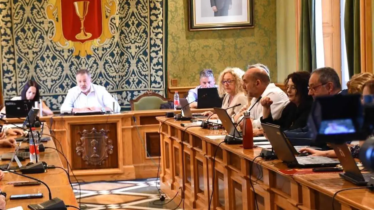 En la imagen un instante del Pleno del Ayuntamiento de Cuenca celebrado este jueves en el Consistorio