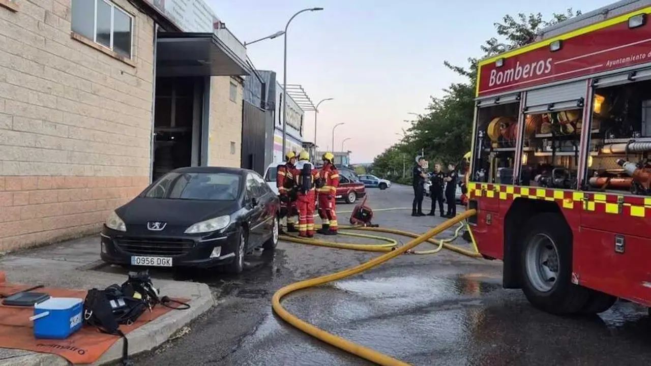 Extinguido un incendio en un taller del Pol&iacute;gono Cuberg de Cuenca