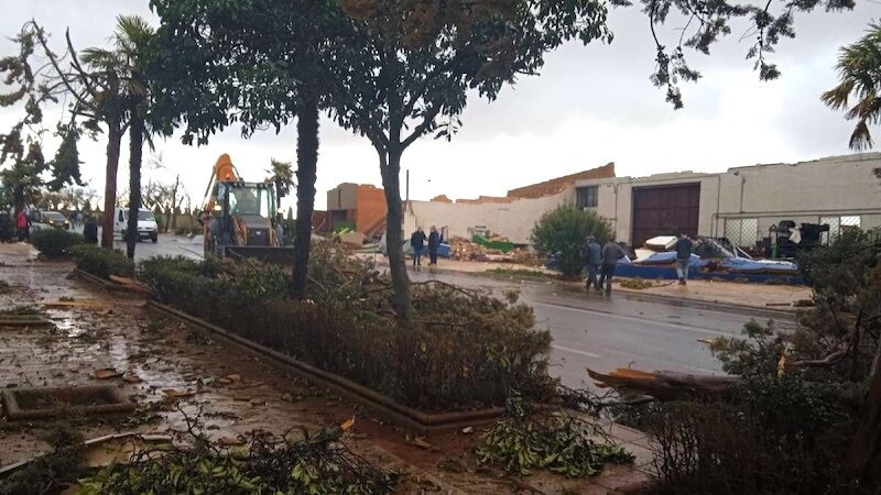 La borrasca Herminia deja grandes destrozos en Torre de Juan Abad (Ciudad Real)